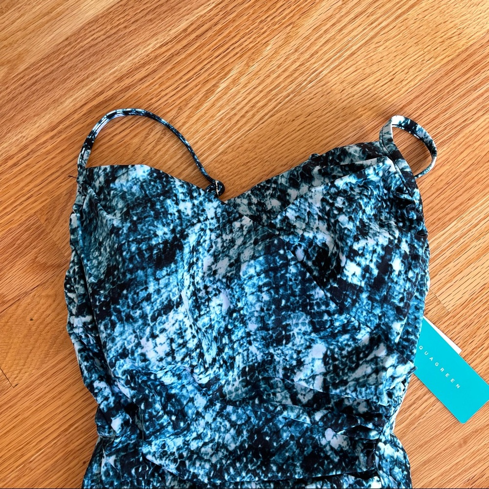 Aqua Green One Piece Swimsuit NWT - Picture 3 of 10